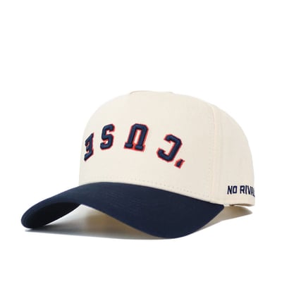 Syracuse Orange No Rivals Unisex Upside Down Classic Colors Adjustable Hat - Natural/Navy