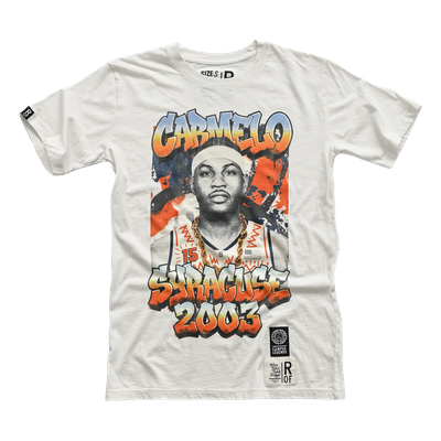 Roots of Fight x Syracuse Orange x Carmelo Anthony Unisex '03 T-Shirt - Cream