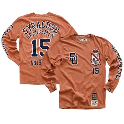 Roots of Fight x Syracuse Orange x Carmelo Anthony Unisex #15 Long Sleeve T-Shirt - Orange