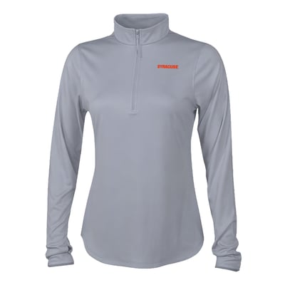  Syracuse Orange Columbia Women's Fairway Breeze Quarter-Zip Pullover - Gray