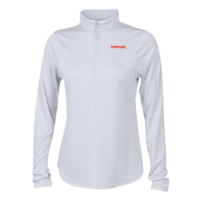  Syracuse Orange Columbia Women's Fairway Breeze Quarter-Zip Pullover - White