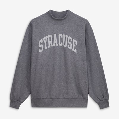  Syracuse Orange Women's Monroe Mock Neck Sweatshirt - Heather Gray