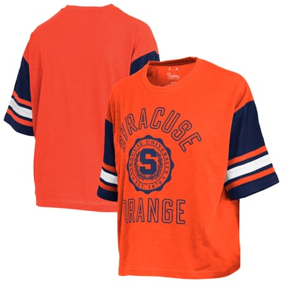  Syracuse Orange Pressbox Women's Sunday Colorblock Seal Slub T-Shirt - Orange
