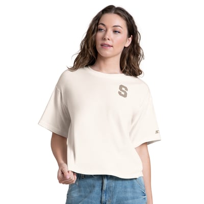 Syracuse Orange Starter Women's Advantage Cropped T-Shirt - White