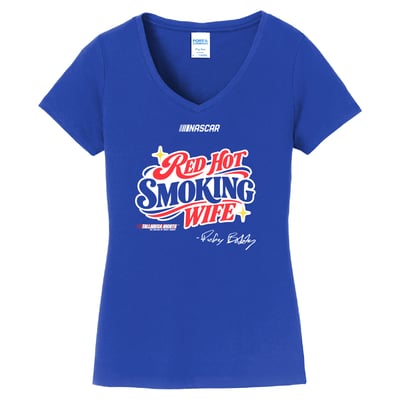 NASCAR Women's Talladega Nights Red Hot V-Neck T-Shirt - Royal