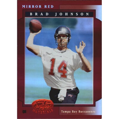 2001 Leaf Certified Materials Mirror Red #7 Brad Johnson