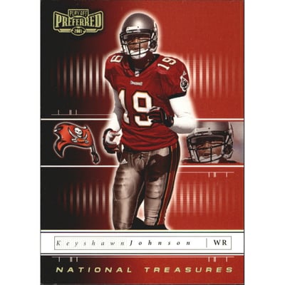 2001 Playoff Preferred National Treasures Gold #96 Keyshawn Johnson