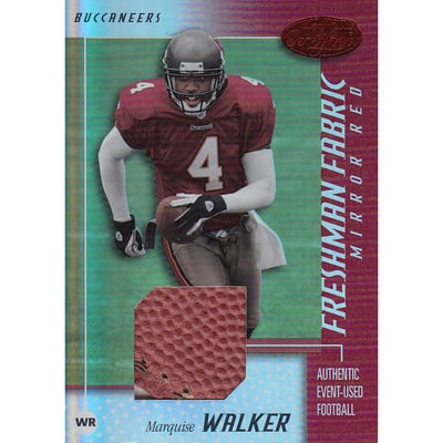2002 Leaf Certified Mirror Red Materials #130 Marquise Walker