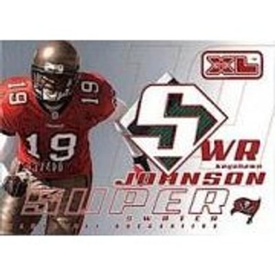 2002 Upper Deck XL Super Swatch Jerseys Grey Background #SSKJ Keyshawn Johnson/400