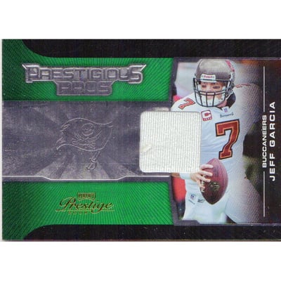 2008 Playoff Prestige Prestigious Pros Materials Green #3 Jeff Garcia