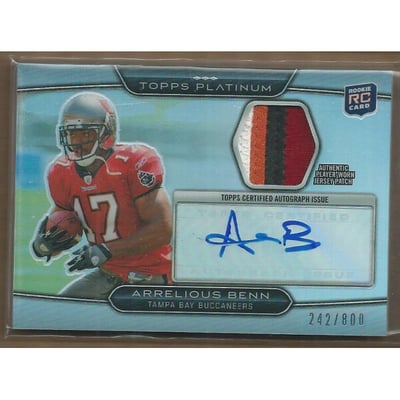 2010 Topps Platinum Autographed Patches #AB Arrelious Benn/800