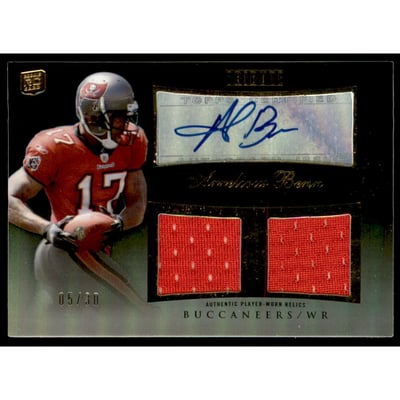 2010 Topps Tribute Autographed Dual Relics Black #ADRABE Arrelious Benn