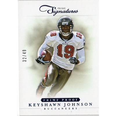 2012 Prime Signatures Prime Proof Blue #169 Keyshawn Johnson