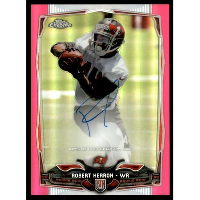 2014 Topps Chrome Mini Rookie Autographs Pink Refractors #200 Robert Herron