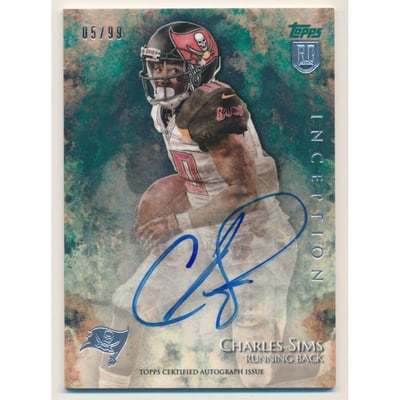 2014 Topps Inception Green #42R Charles Sims AU