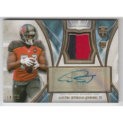 2014 Topps Supreme Autographed Relics #SAPAS Austin Seferian-Jenkins/75