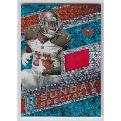 2018 Panini Spectra Sunday Spectacle Jerseys Neon Blue #20 DeSean Jackson/99