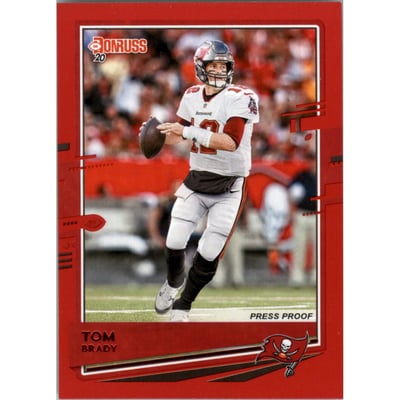 2020 Donruss Press Proof Red #230B Tom Brady/Red D Logo