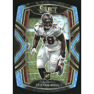 2020 Select Prizm Light Blue Die Cut #290 Tristan Wirfs