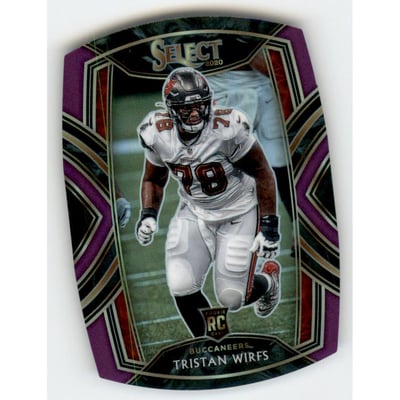 2020 Select Prizm Purple Die Cut #290 Tristan Wirfs