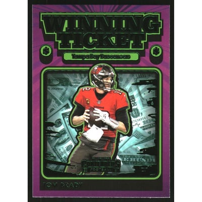2021 Panini Contenders Winning Ticket Emerald #6 Tom Brady