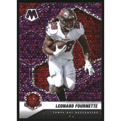 2021 Panini Mosaic Mosaic No Huddle Purple #187 Leonard Fournette