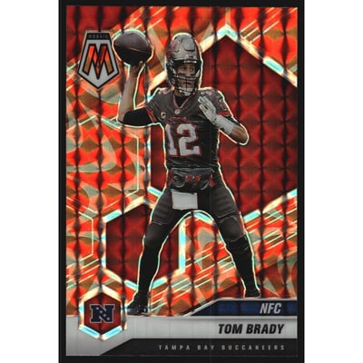 2021 Panini Mosaic Mosaic Reactive Orange #201 Tom Brady NFC