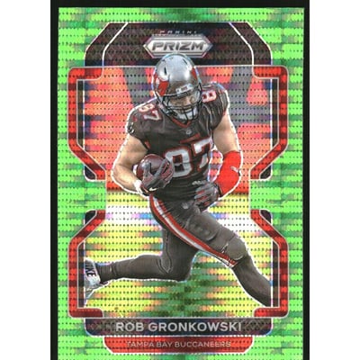 2021 Panini Prizm Prizms Neon Green Pulsar #293 Rob Gronkowski