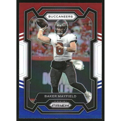 2023 Panini Prizm Prizms Red White and Blue #276 Baker Mayfield