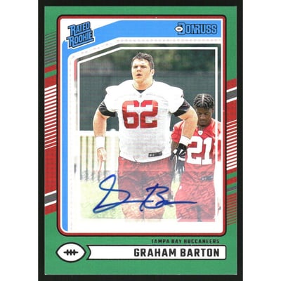 2024 Donruss Rated Rookies Autographs Green #380 Graham Barton