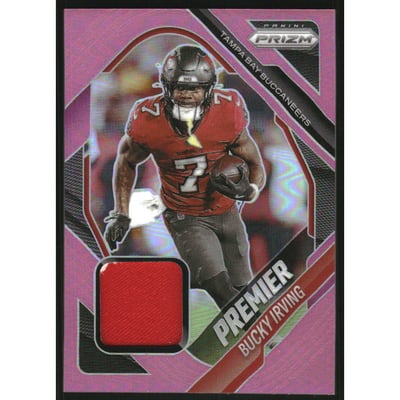 2025 Panini Prizm Premier Jerseys Prizms Pink #47 Bucky Irving