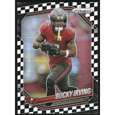 2025 Panini Prizm Prizms Black and White Checker #169 Bucky Irving