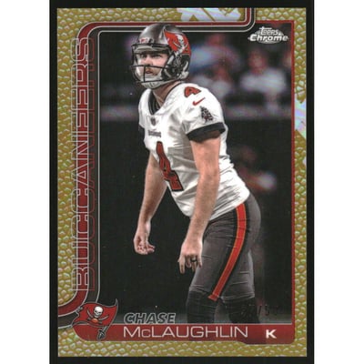 2025 Topps Chrome Football Leather Gold Refractors #288 Chase McLaughlin