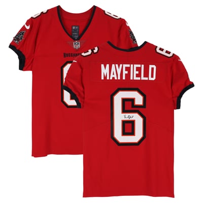 Baker Mayfield Tampa Bay Buccaneers Autographed Fanatics Authentic Red Nike Elite Jersey 