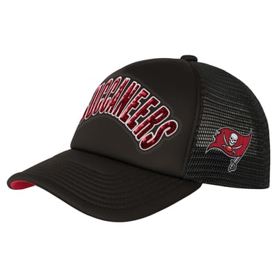 Tampa Bay Buccaneers Outerstuff Girls Youth Bling Adjustable Trucker Hat - Black