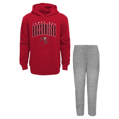 Tampa Bay Buccaneers Outerstuff Infant Step By Step Hoodie & Pants Set - Red/Gray