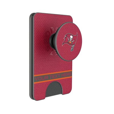 Tampa Bay Buccaneers Keyscaper Personalized Endzone Solid PopSockets Magnetic Wallet