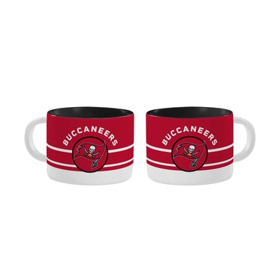 Tampa Bay Buccaneers Logo Brands Two-Pack Horizon Diamond Mug Set