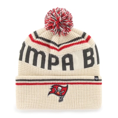  Tampa Bay Buccaneers '47 Quattrle Cuffed Knit Hat with Pom - Natural