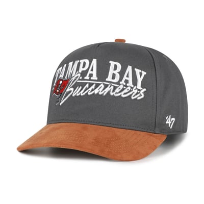 Tampa Bay Buccaneers '47 Scribe Line Hitch Adjustable Hat - Pewter/Brown
