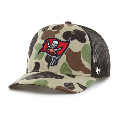 Tampa Bay Buccaneers Carhartt x '47 Adjustable Trucker Hat - Duck Camo