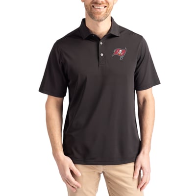 Tampa Bay Buccaneers Cutter & Buck Virtue Eco Pique Recycled Polo - Black