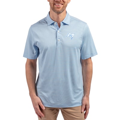 Tampa Bay Buccaneers Cutter & Buck Forge Eco Double Stripe Stretch Recycled Polo - Powder Blue