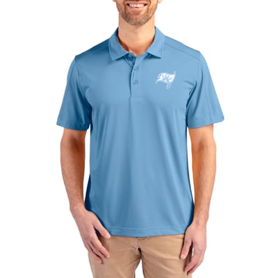  Tampa Bay Buccaneers Cutter & Buck Prospect Eco Textured Stretch Recycled Polo - Powder Blue