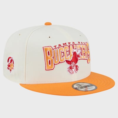Tampa Bay Buccaneers Disney x New Era Captain Hook 9FIFTY Snapback Hat - Cream/Orange