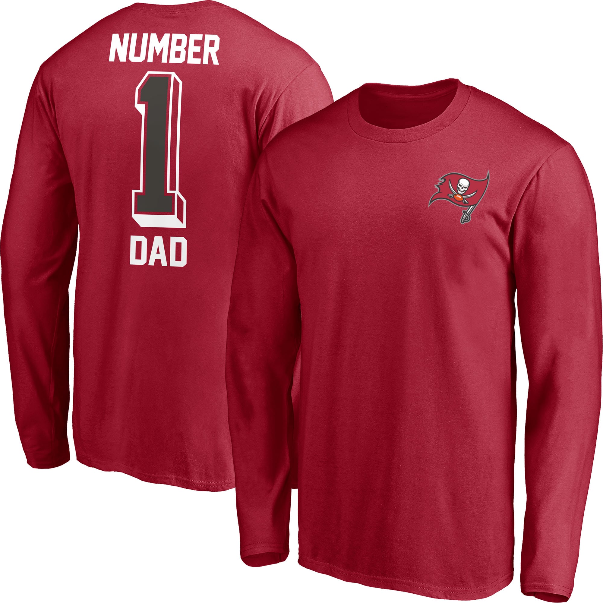 Tampa Bay Buccaneers シャツ XL Tampa Bay Buccaneers Fanatics #1 Dad Long Sleeve T-Shirt - Red