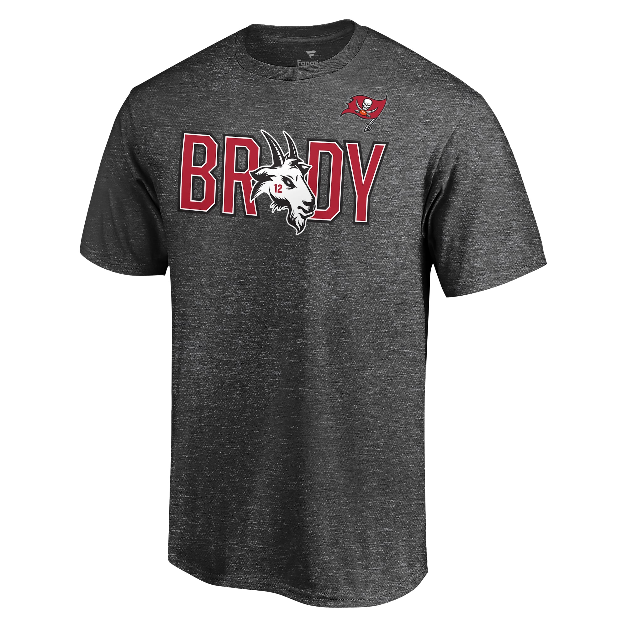 Men's Fanatics Tom Brady Heathered Charcoal Tampa Bay Buccaneers