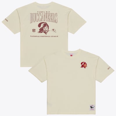  Tampa Bay Buccaneers Mitchell & Ness Oversized Heritage Hues T-Shirt - Cream
