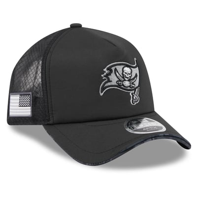 Tampa Bay Buccaneers New Era 2026 Salute To Service Apex 9FORTY Adjustable Trucker Hat - Black