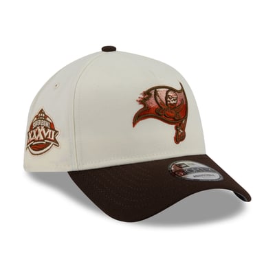 Tampa Bay Buccaneers New Era Pumpkin Spice A-Frame 9FORTY Adjustable Hat - Cream/Brown